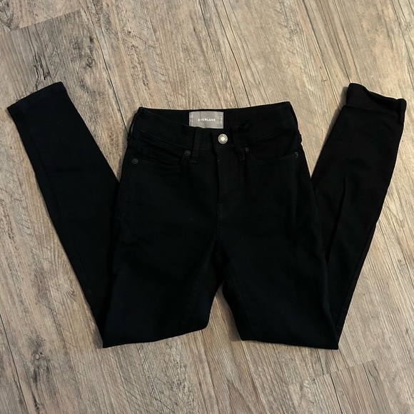 Everlane The Mid-Rise Skinny Stretch Ankle Jean Black